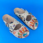 Sabot anatomico colorato con sottopiede in pelle / Sabot anatomico colorato con sottopiede in pelle /