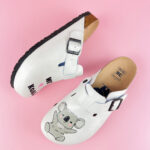 Sabot anatomico colorato con sottopiede in pelle / Sabot anatomico colorato con sottopiede in pelle /