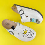 Ciabatte per dentisti con sottopiede in pelle / Ciabatte per dentisti con sottopiede in pelle /