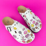 Sabot anatomico colorato con sottopiede in pelle / Sabot anatomico colorato con sottopiede in pelle /