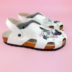 Sabot anatomico colorato con sottopiede in scamosciata / Sabot anatomico colorato con sottopiede in scamosciata /