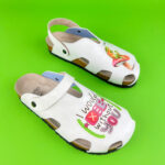 Sabot anatomico colorato con sottopiede in scamosciata / Sabot anatomico colorato con sottopiede in scamosciata /