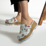 Ciabatte colorate con plateau in vera pelle / Ciabatte colorate con plateau in vera pelle /