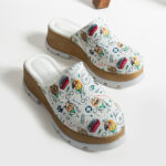 Ciabatte colorate con plateau in vera pelle / Ciabatte colorate con plateau in vera pelle /