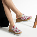 Ciabatte colorate con plateau in vera pelle / Ciabatte colorate con plateau in vera pelle /