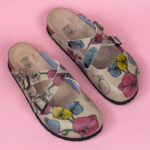 Sabot anatomico colorato con sottopiede in scamosciata /