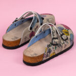 Sabot anatomico colorato con sottopiede in scamosciata /