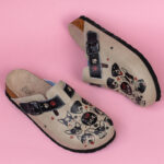 Sabot anatomico colorato con sottopiede in scamosciata / Sabot anatomico colorato con sottopiede in scamosciata /