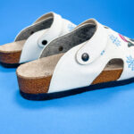 Sandali da donna fatte a mano con plantare ortopedico in vera pelle 700269 /