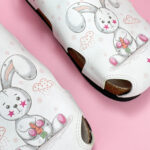 Sabot anatomico colorato con sottopiede in scamosciata / Sabot anatomico colorato con sottopiede in scamosciata /