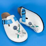 Ciabatte per dentisti con sottopiede in pelle / Ciabatte per dentisti con sottopiede in pelle /