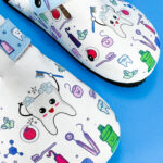 Ciabatte per dentisti con sottopiede in pelle / Ciabatte per dentisti con sottopiede in pelle /