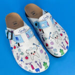 Ciabatte per dentisti con sottopiede in pelle / Ciabatte per dentisti con sottopiede in pelle /