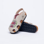 Sabot anatomico colorato con sottopiede in scamosciata /