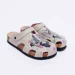 Sabot anatomico colorato con sottopiede in scamosciata / Sabot anatomico colorato con sottopiede in scamosciata /