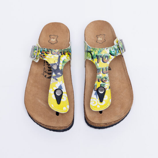 Alternative view of Infradito donna anatomico con sottopiede in scamosciata