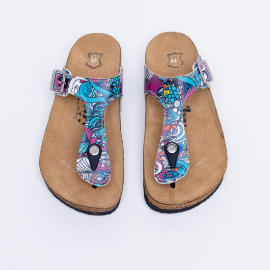 Alternative view of Infradito donna anatomico con sottopiede in scamosciata