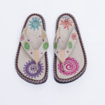 Infradito da donna multicolore in ecopelle /