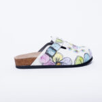 Sabot anatomico colorato con sottopiede in scamosciata /