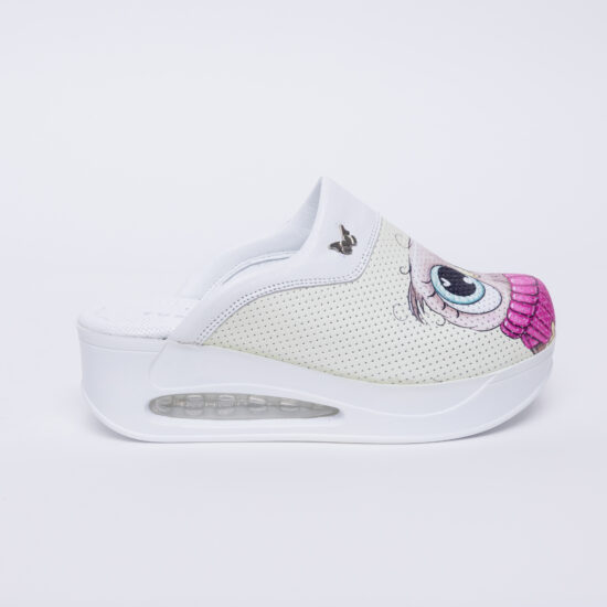 Alternative view of Ciabatte chiuse da donna in pelle con sottopiede soft