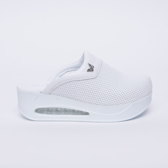 Alternative view of Ciabatte chiuse da donna in pelle con sottopiede soft