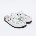 Sabot anatomico colorato con sottopiede in scamosciata / Sabot anatomico colorato con sottopiede in scamosciata /