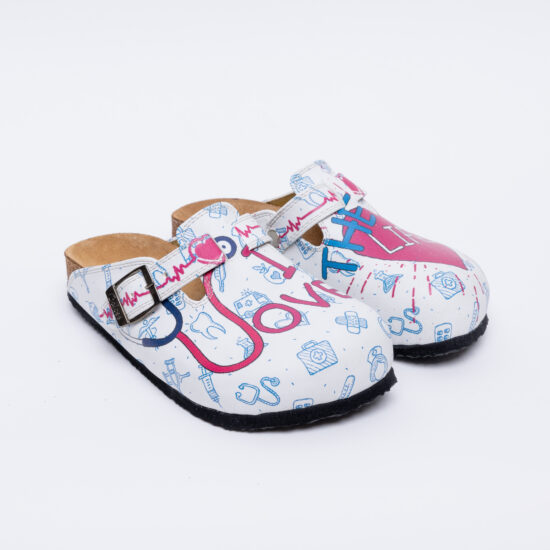 Alternative view of Ciabatte per infermiere con sottopiede in scamosciata