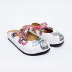 Sabot anatomico colorato con sottopiede in scamosciata /