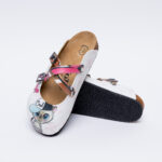 Sabot anatomico colorato con sottopiede in scamosciata /