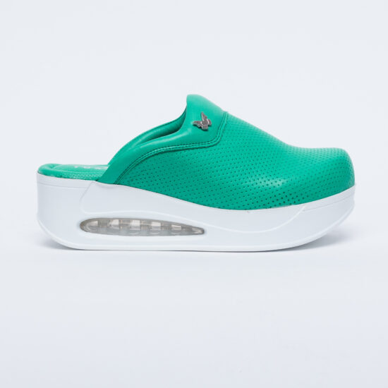 Alternative view of Ciabatte chiuse da donna in pelle con sottopiede soft