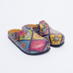 Sabot anatomico colorato con sottopiede in scamosciata /