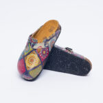 Sabot anatomico colorato con sottopiede in scamosciata /