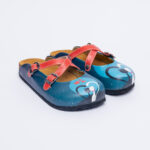 Sabot anatomico colorato con sottopiede in scamosciata /