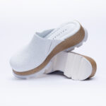 Ciabatte con plateau bianche in vera pelle / Ciabatte con plateau bianche in vera pelle /