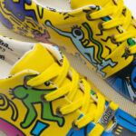 Scarpe sportive da donna con stampa colorata realizzata in ecopelle / Scarpe sportive da donna con stampa colorata realizzata in ecopelle /