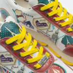 Scarpe sportive donna con stampa colorata realizzata in ecopelle / Scarpe sportive donna con stampa colorata realizzata in ecopelle /