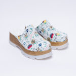 Ciabatte colorate con plateau in vera pelle / Ciabatte colorate con plateau in vera pelle /