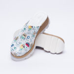 Ciabatte colorate con plateau in vera pelle / Ciabatte colorate con plateau in vera pelle /