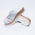 Ciabatte colorate con plateau in vera pelle / Ciabatte colorate con plateau in vera pelle /