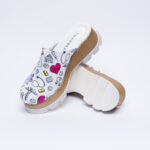 Ciabatte colorate con plateau in vera pelle / Ciabatte colorate con plateau in vera pelle /