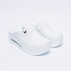 Ciabatte anatomiche bianche su piattaforma Zoccoli sanitari donna Monocolore Ciabatte anatomiche bianche su piattaforma Zoccoli sanitari donna Monocolore