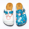 Ciabatte per dentisti con sottopiede in pelle Sabot da lavoro donna Dentisti 5 Ciabatte per dentisti con sottopiede in pelle Sabot da lavoro donna Dentisti 5