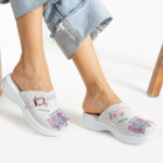 Ciabatte in pelle antifatica con gel /