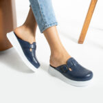 Sabot da lavoro in pelle da donna / Sabot da lavoro in pelle da donna /