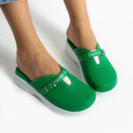 Ciabatte in pelle antifatica con gel /