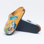 Sabot anatomico colorato con sottopiede in scamosciata /