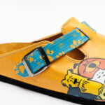 Sabot anatomico colorato con sottopiede in scamosciata /