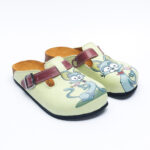 Sabot anatomico colorato con sottopiede in scamosciata / Sabot anatomico colorato con sottopiede in scamosciata /