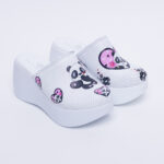 Ciabatte chiuse da donna in pelle con sottopiede soft /