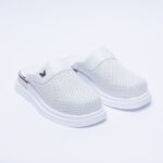 Ciabatte anatomiche bianche in vera pelle /